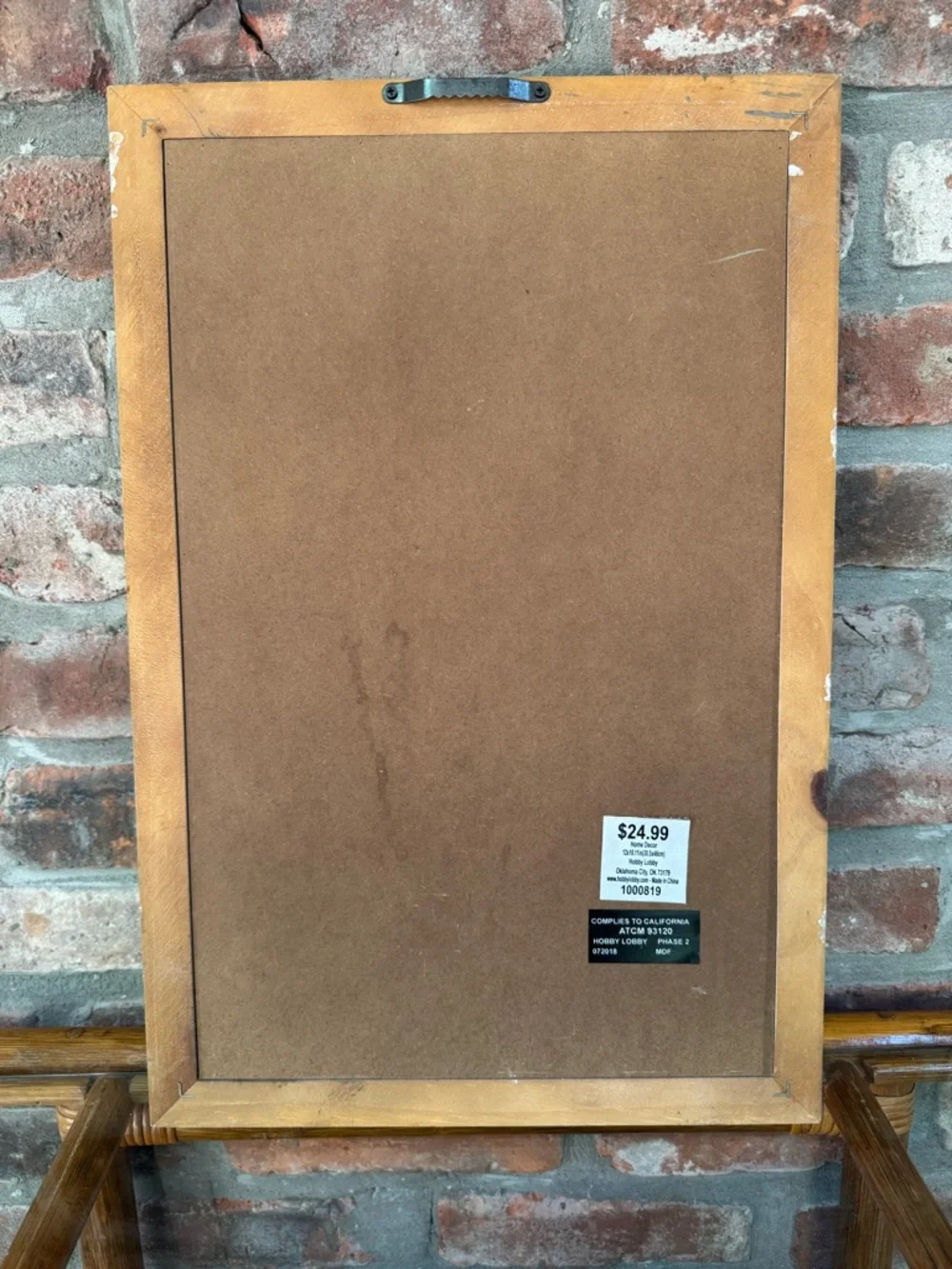 Hobby Lobby Teal and Cream Framed Bathroom Rules Chalkboard Sign